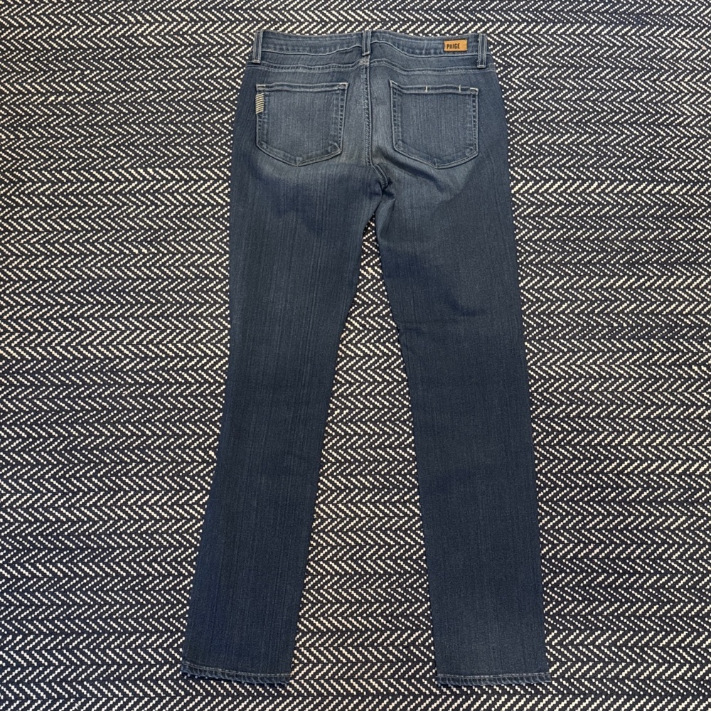 PAIGE Women's Dark Blue Skyline Skinny Jeans - Picture 5 of 8